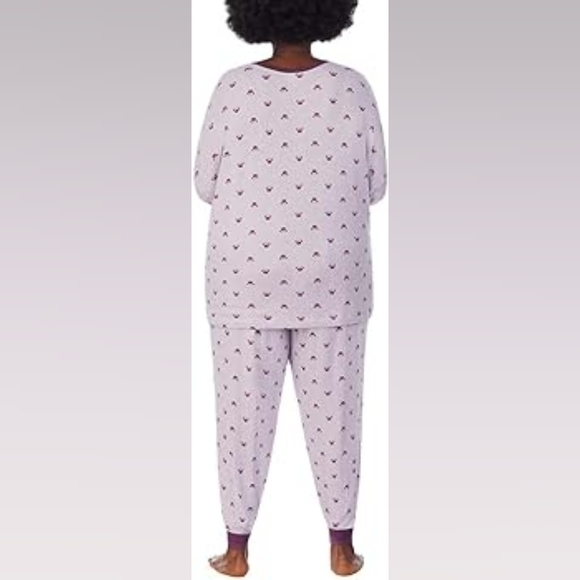 Disney Minnie Mouse Print Pajama Set Discontinued Plus 3X 24-26 Purple NEW - Picture 3 of 4